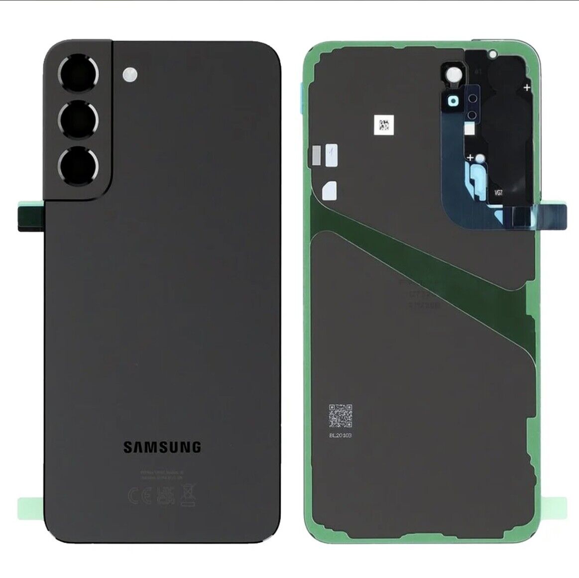 Samsung S22+ PLUS Back Glass - black