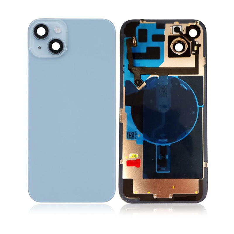 iPhone 14 Plus Back Glass full  magnet safe - Blue