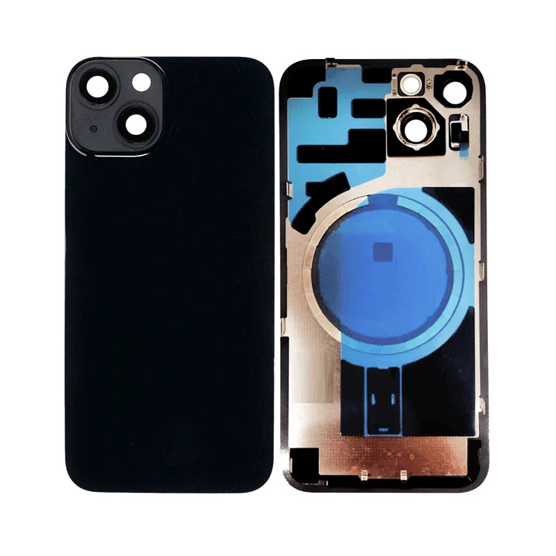 iPhone 14 Plus Back Glass full  magnet safe - Black