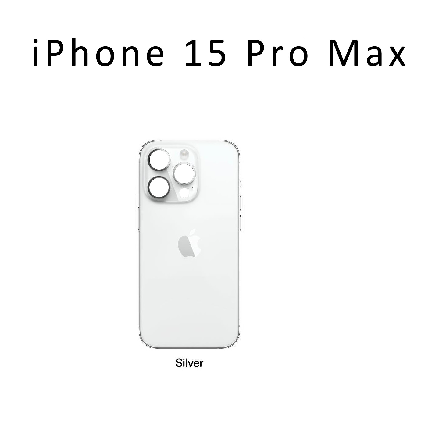 iPhone 15 Pro Max Back Glass - Silver