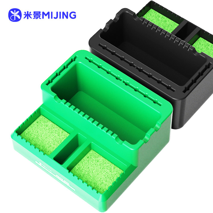Mijing LT15 2-in-1 Multifunctional Storage Compartment + Soldering Iron Tips Cleaning Area