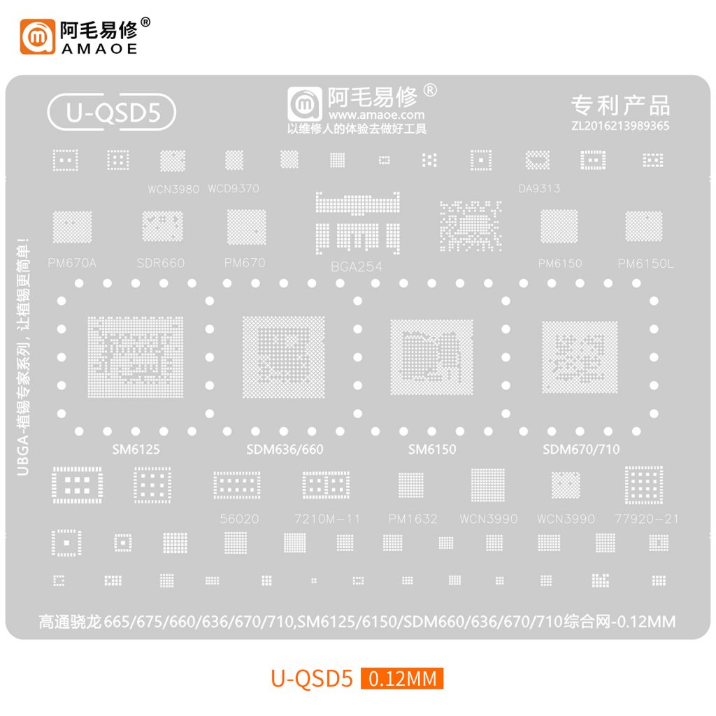 AMAOE U-QSD5 Stencil Qualcomm Snapdragon