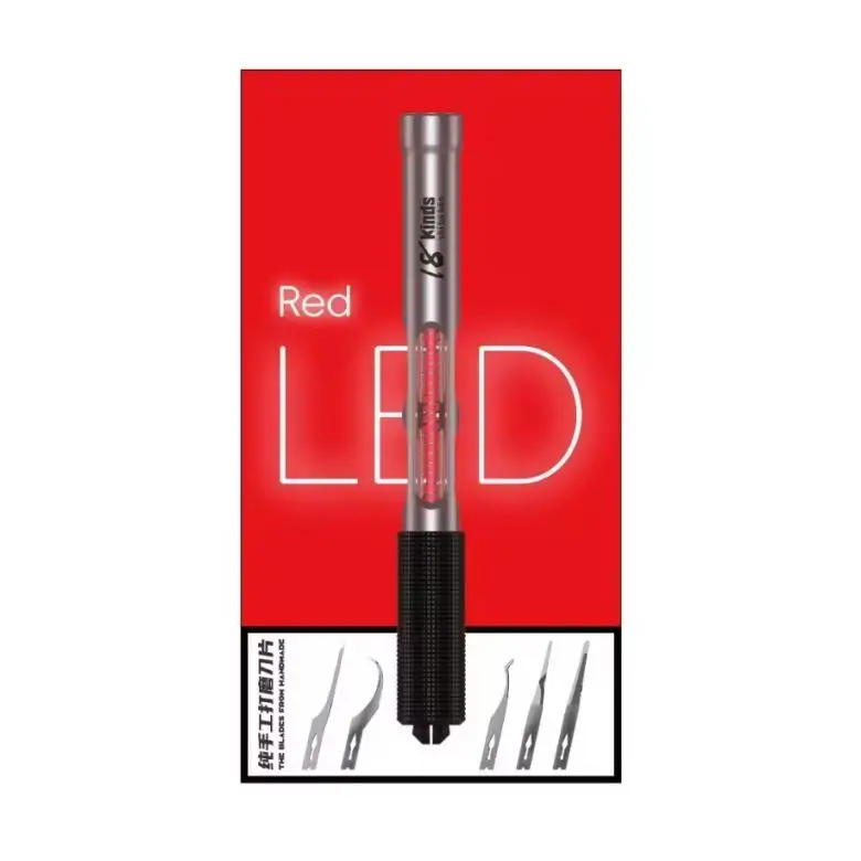 18 Kinds LED Pure Hand-polished Blades Kit - Red