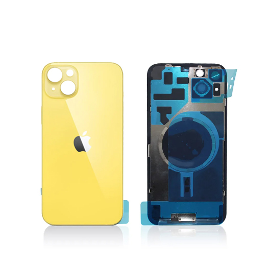 iPhone 14 Back Glass Full Metal - Yellow
