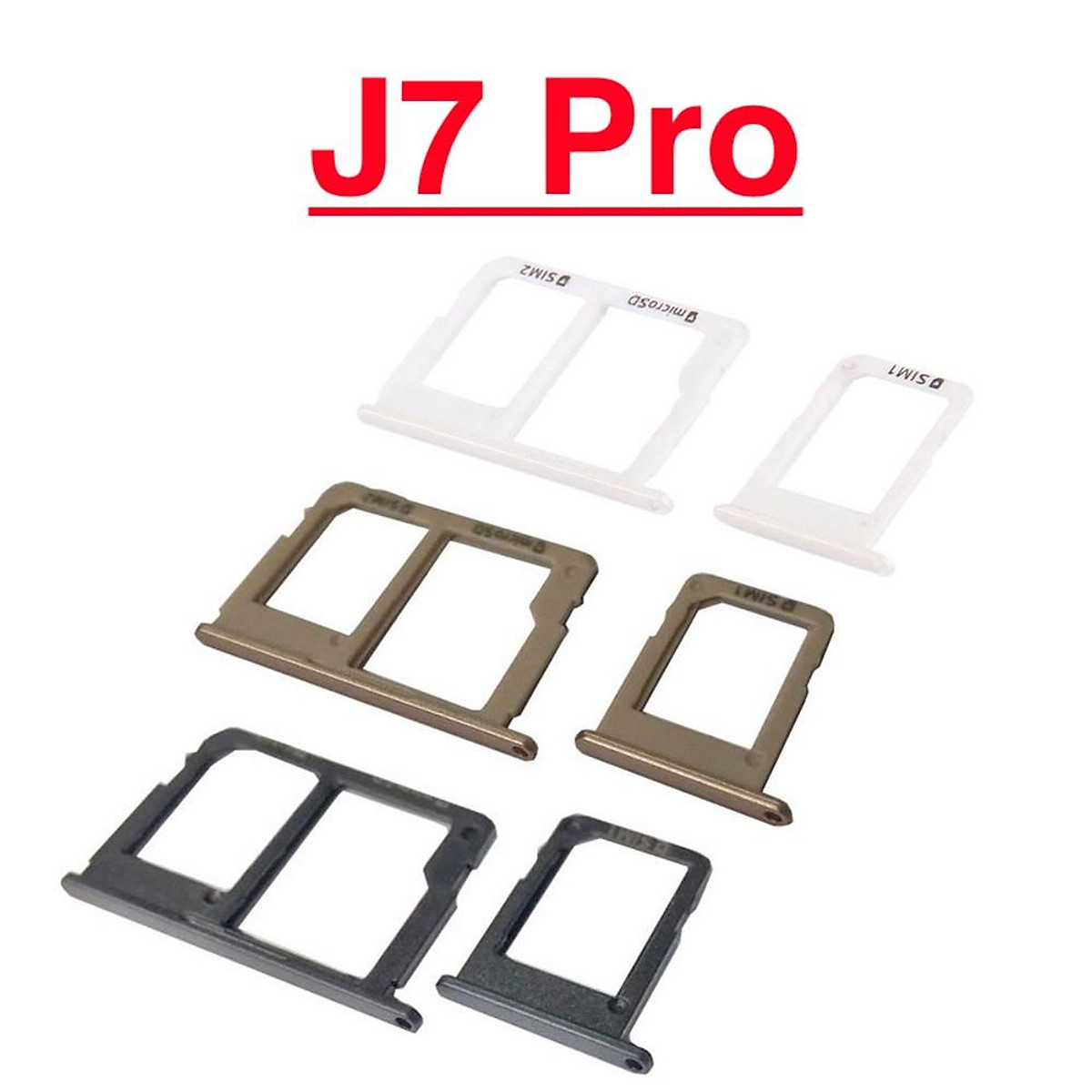 Samsung J7 Pro SIM Tray Door Card Holder - black