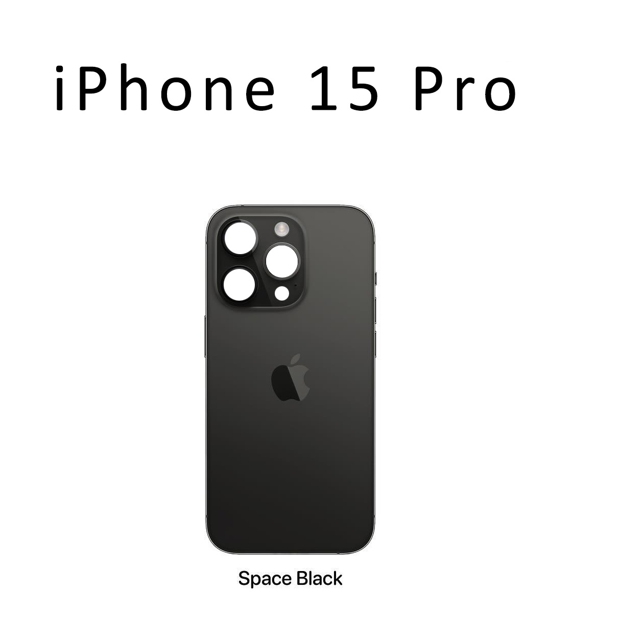 iPhone 15 Pro Back Glass - Black