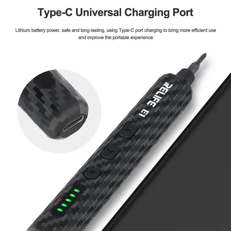 RELIFE E1 Carbon Fiber Electric Screwdriver