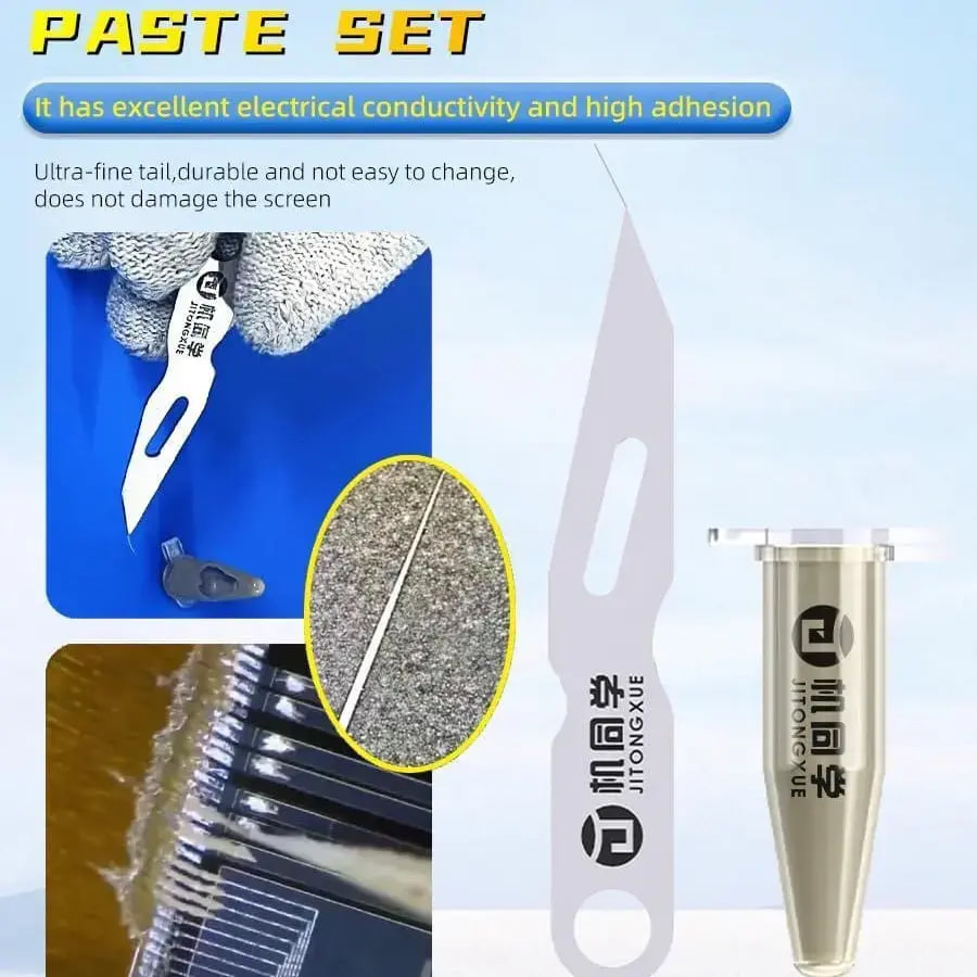 JTX Nano Conductive Silver Paste Special Blade Set Used For Repairing Yellow Green White Screen Circuits Caused Water Ingress
