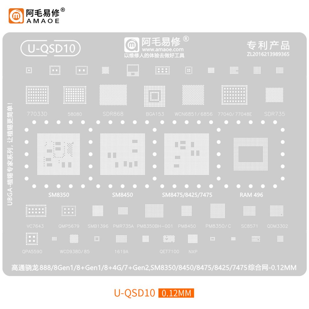 AMAOE U-QSD10 Stencil Qualcomm Snapdragon