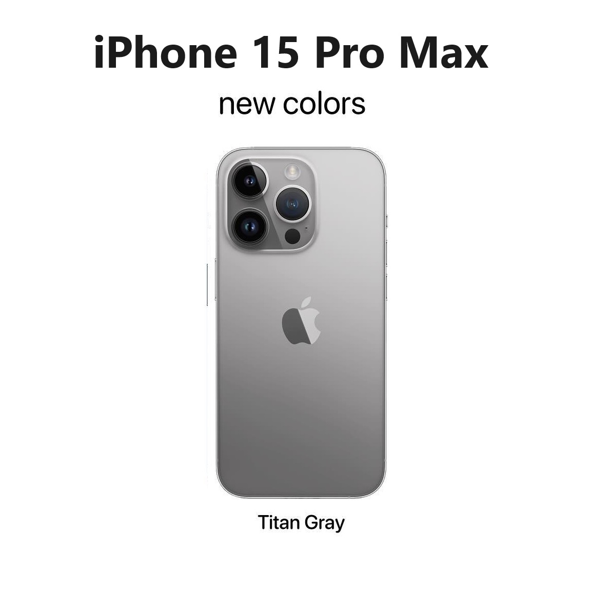 iPhone 15 Pro Max Back Glass - Gray