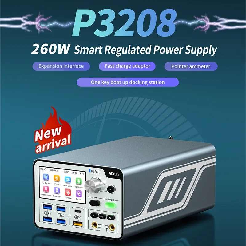 Aixun P3208 320w Smart Regulated Power Supply For Phone 7-14promax Support Pd/qc Fast Charge Protocols One