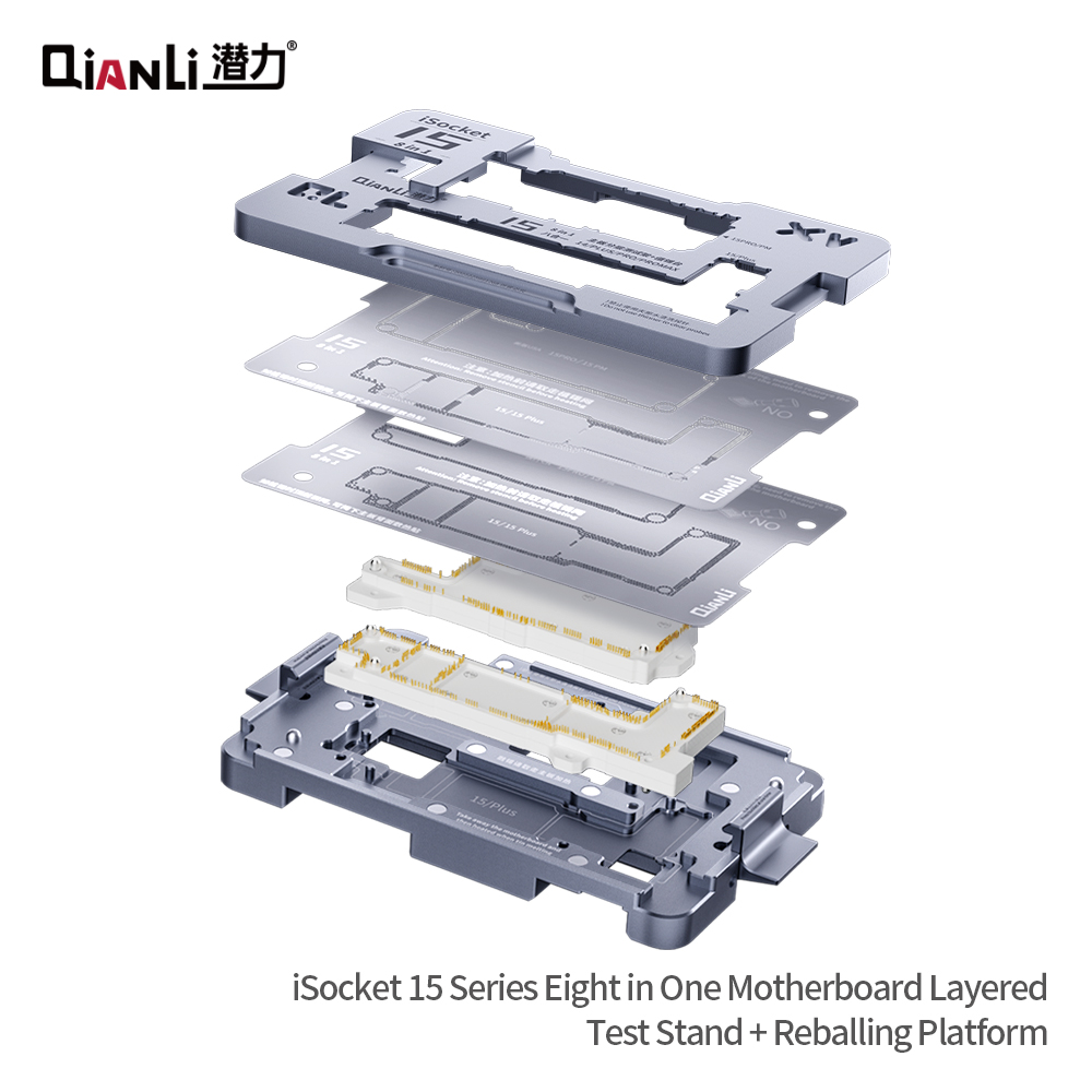 QianLi iPhone 15 Pro Max ToolPlus iSocket 8 in 1 is  Motherboard Layered Testing Fixture For iPhone