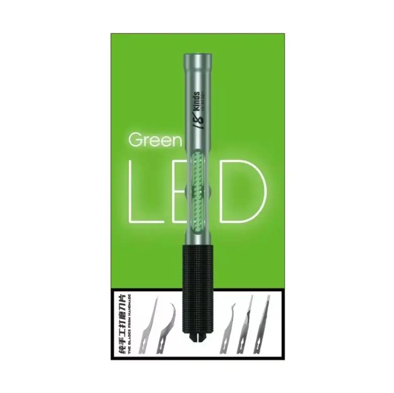 Kinds LED Pure Hand-polished Blades Kit - Green