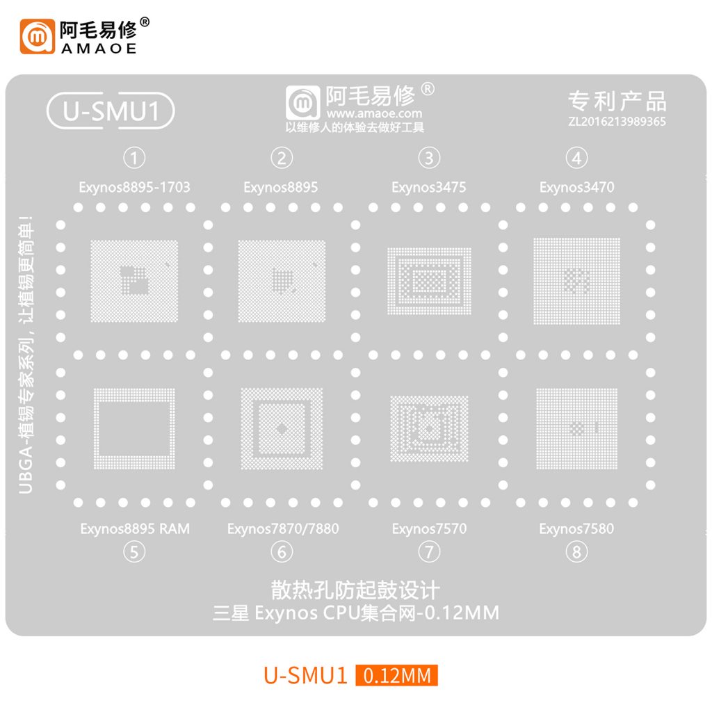 AMAOE U-SMU1 Samsung CPU Stencil