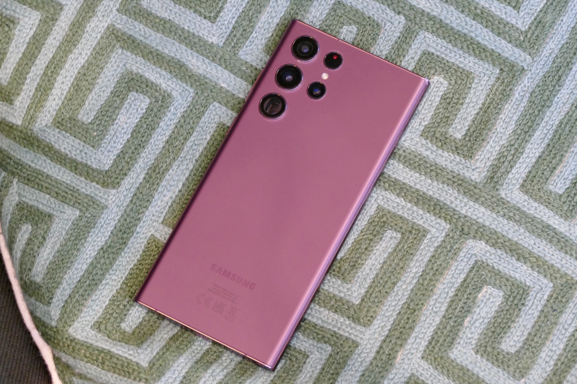 Samsung S22 ULTRA  Back Glass - Maroon