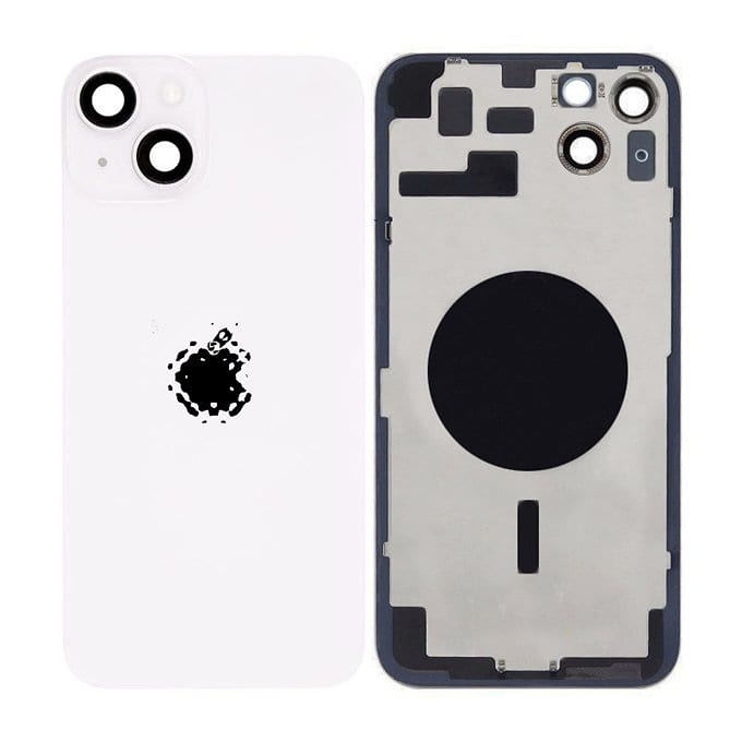 iPhone 14 Plus Back Glass full  magnet safe - White