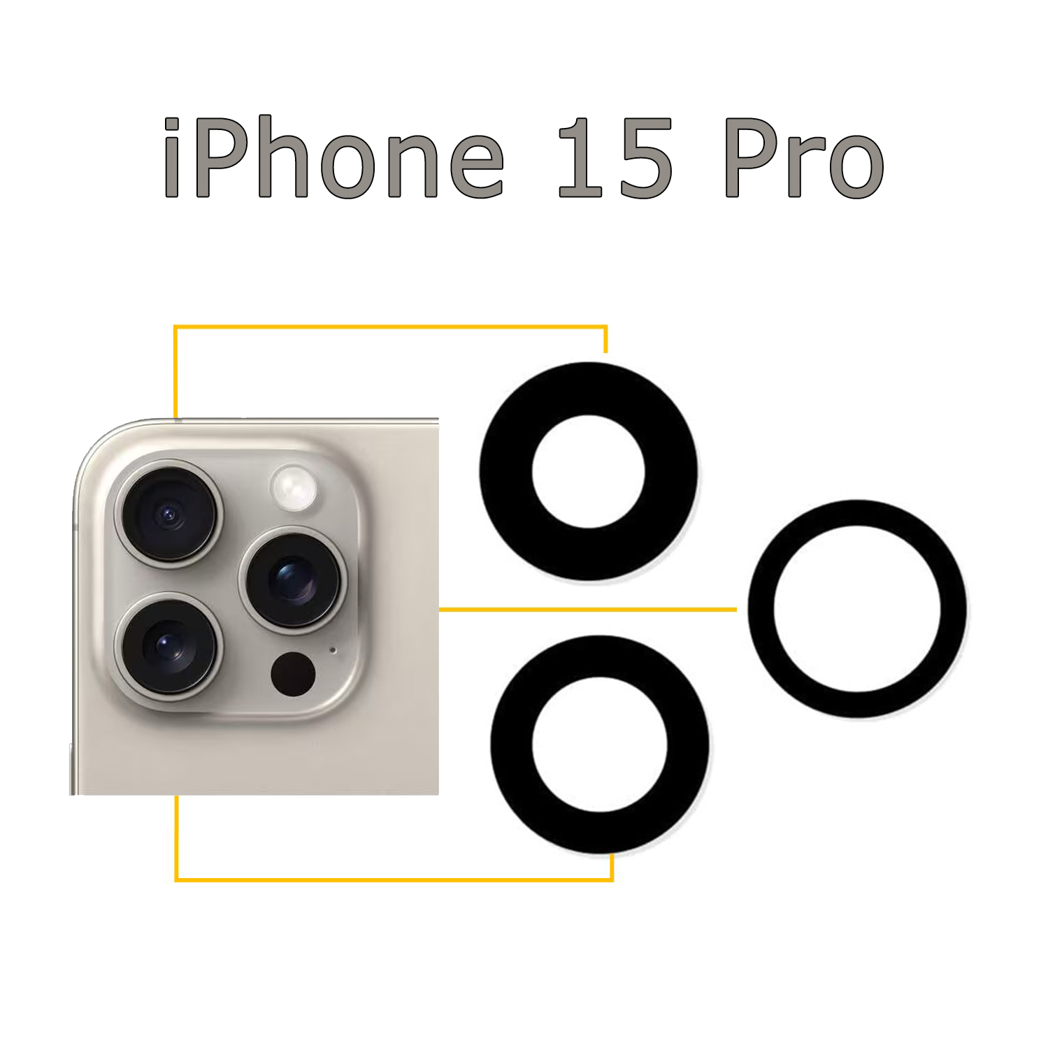iPhone 15 Pro Camera Glass ORIGINAL Quality