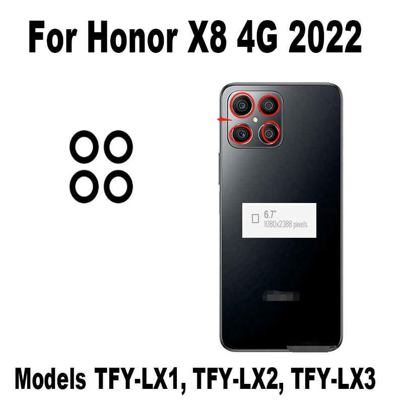 Honor X8 Camera Glass
