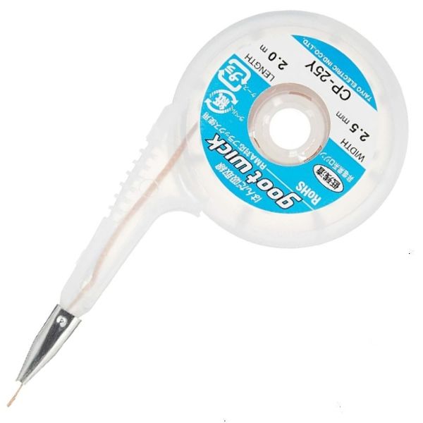 GOOTWICK CP-25Y SOLDER ABSORBENT WIRE (2.5mmx2m)