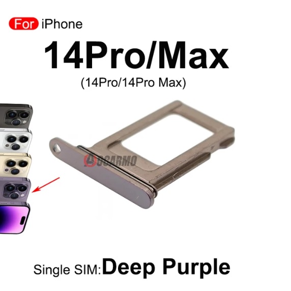 iPhone 14 Pro Max Single 1 Sim Reader Tray Door - Purble