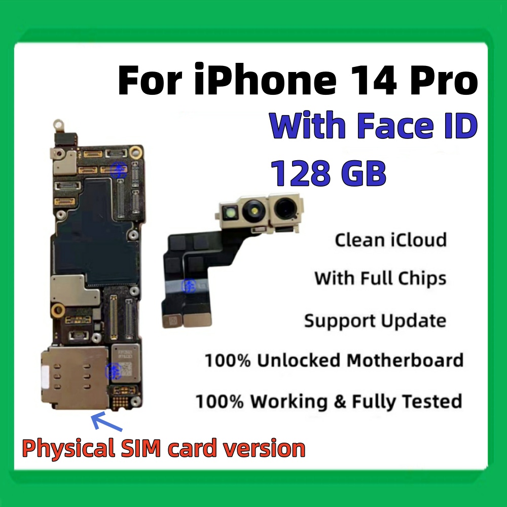 iPhone 14 Pro Working Motherboard 128G with Face ID