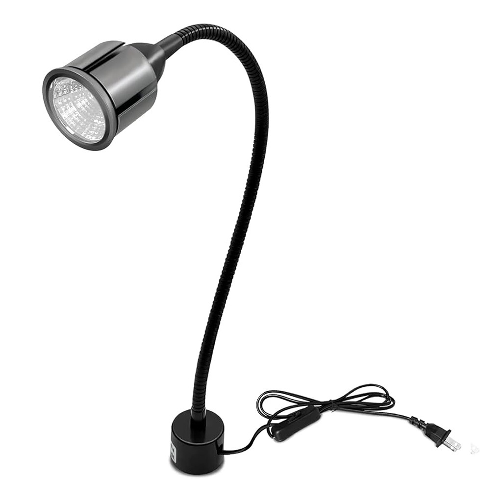Deeffe Magnetic LED Work Light with Flexible Gooseneck and Magnetic Microscope Base