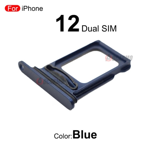 iPhone 12 Sim Reader Tray Door - Blue, 2 SIM