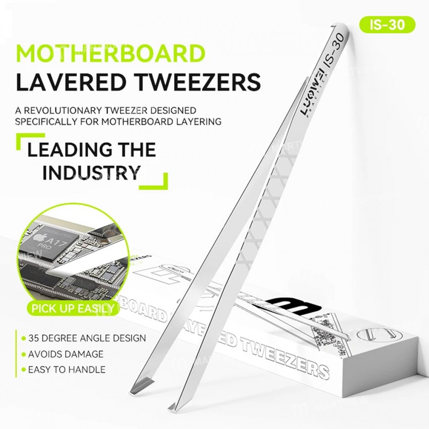 LUOWEI Selected Aerospace Steel Material/Anti-Magnetic Adsorption/Titanium Alloy model /Stong Hardness/CPU/IC reballing Tweezers