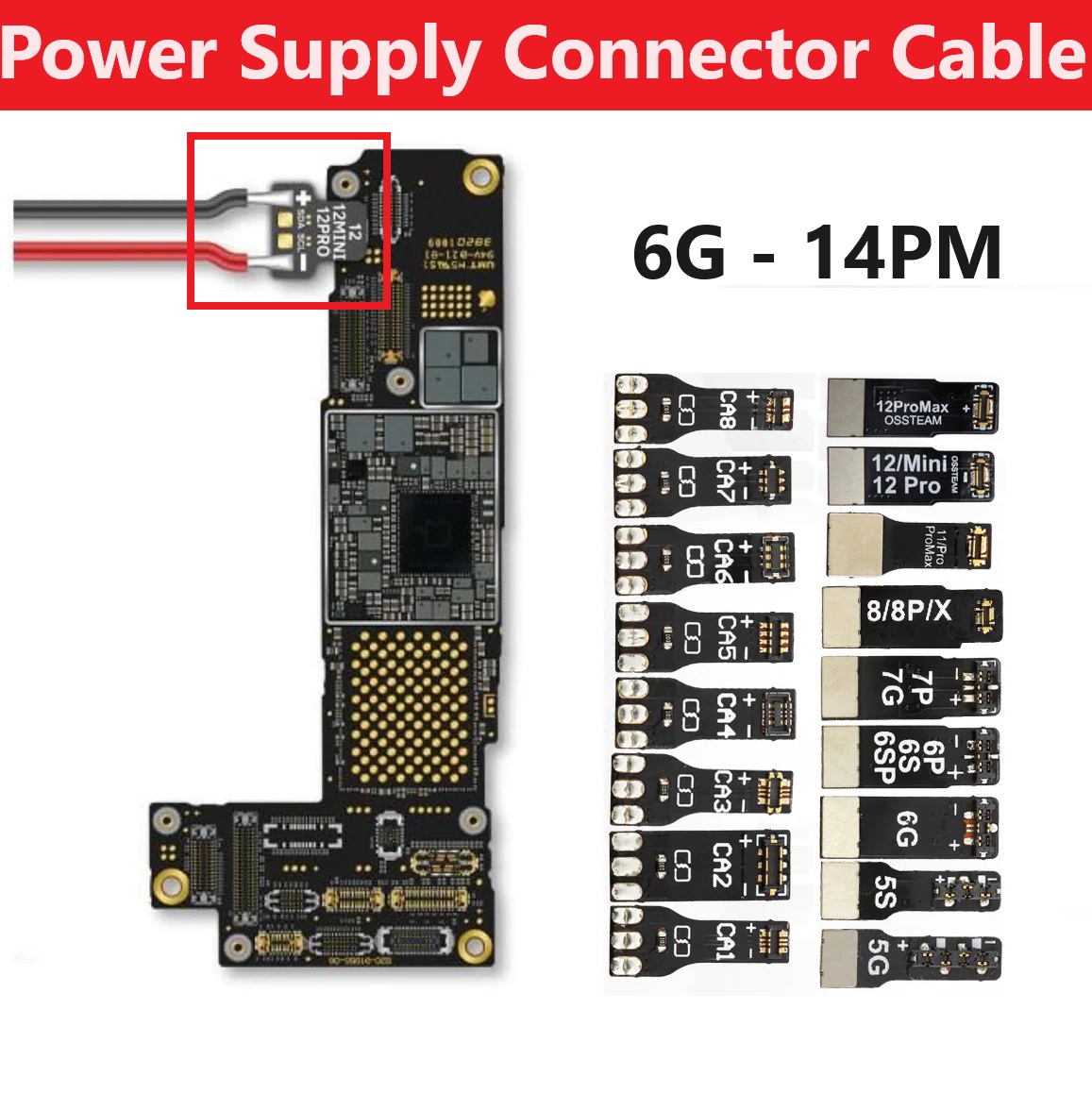 Power Supply Test Cable Connector For iPhone 6-14PM