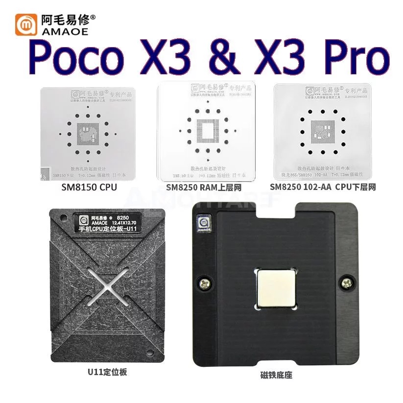 AMAOE Poco X3 Pro SDM8150 CPU BGA Stencil