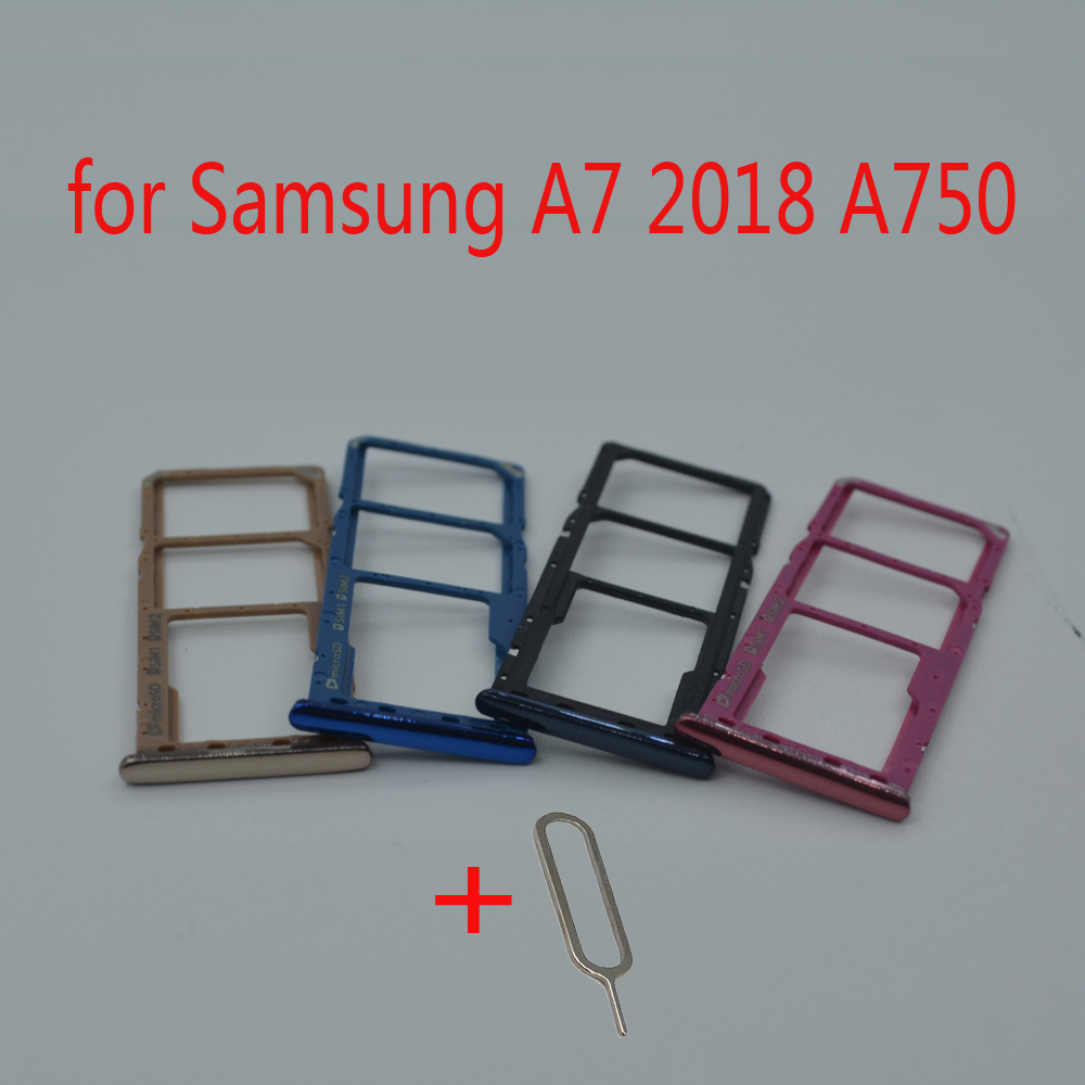 Samsung A750 SIM Tray Door Card Holder - black
