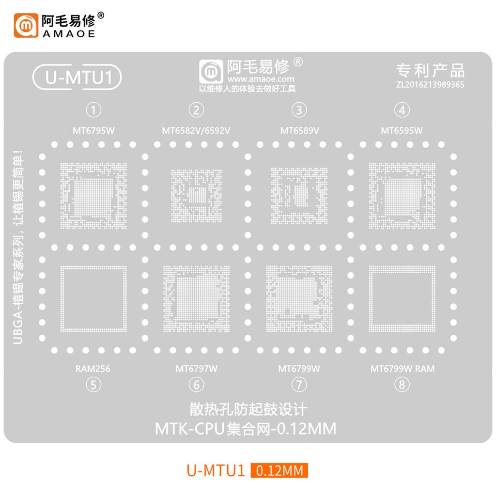 AMAOE U-MTU1 MTK CPU Stencil