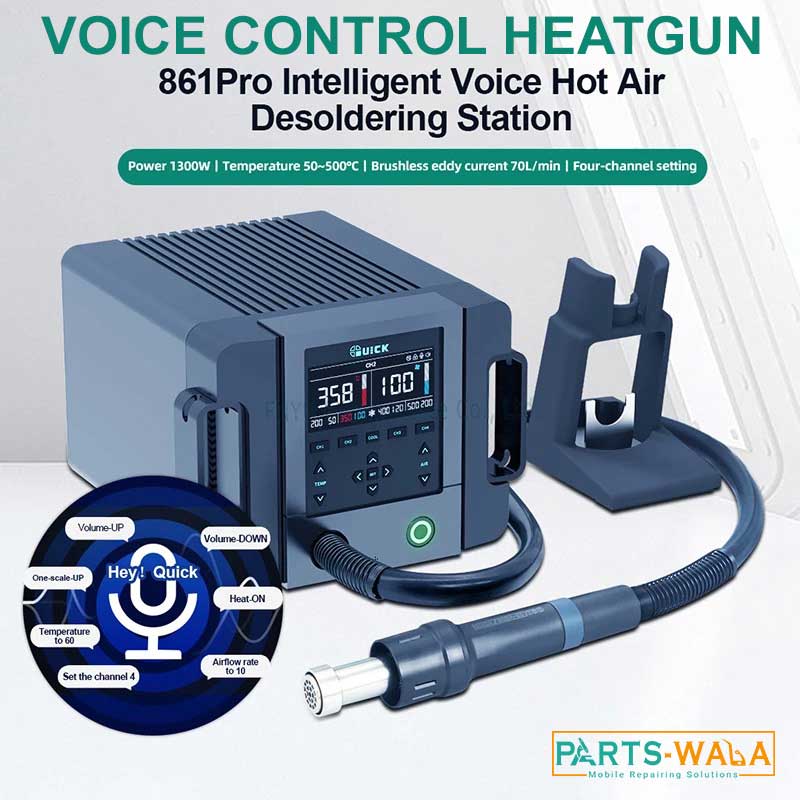 Quick 861Pro Smart Hot Air BGA SMD Desoldering Station with Voice Control