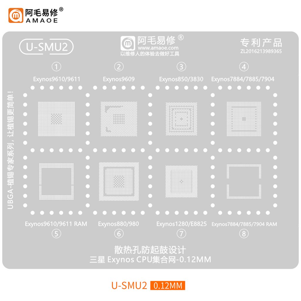 AMAOE U-SMU2 Samsung CPU Stencil