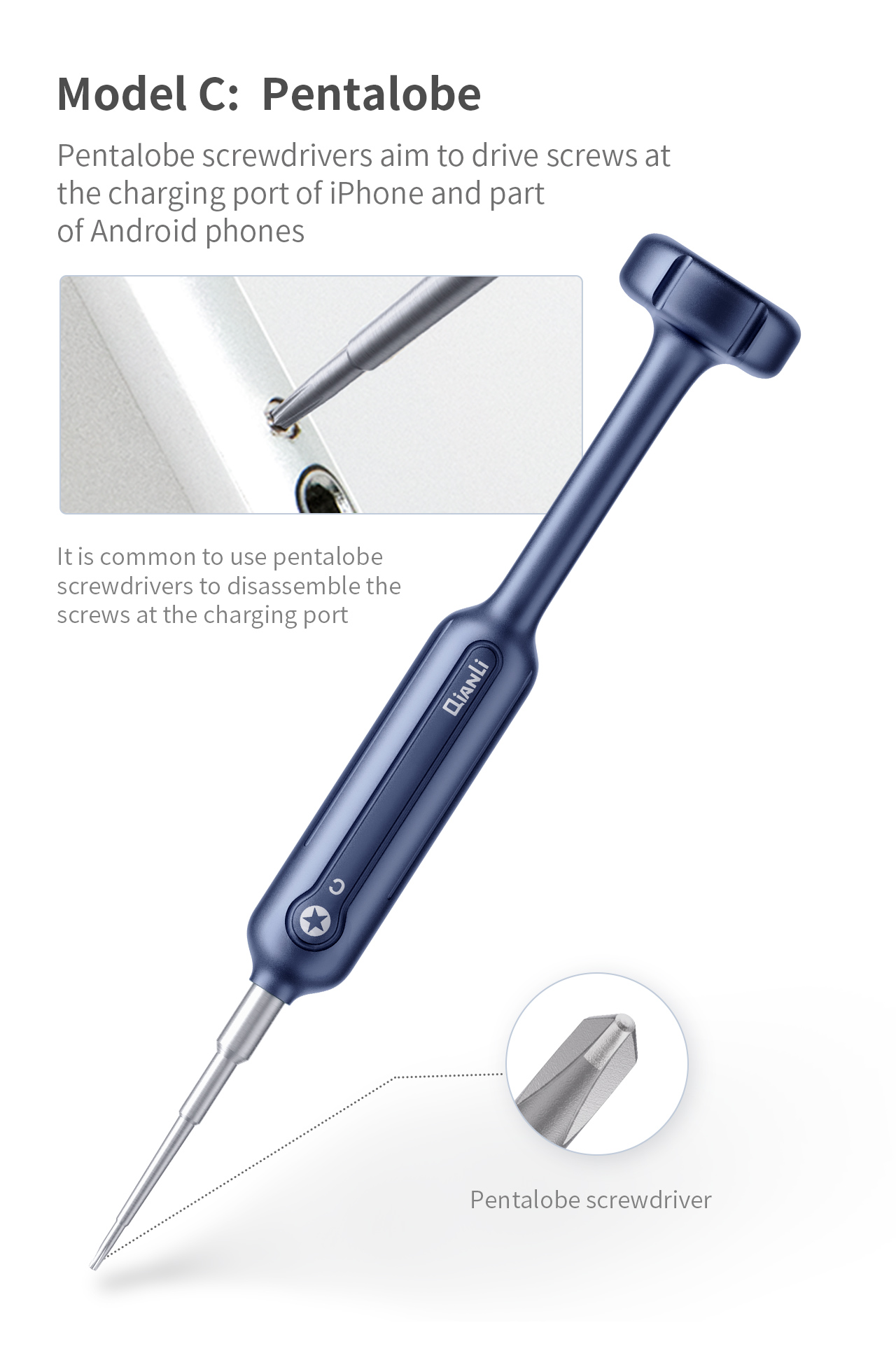 Qianli 2D Flyfish High Hardness Screwdriver - C