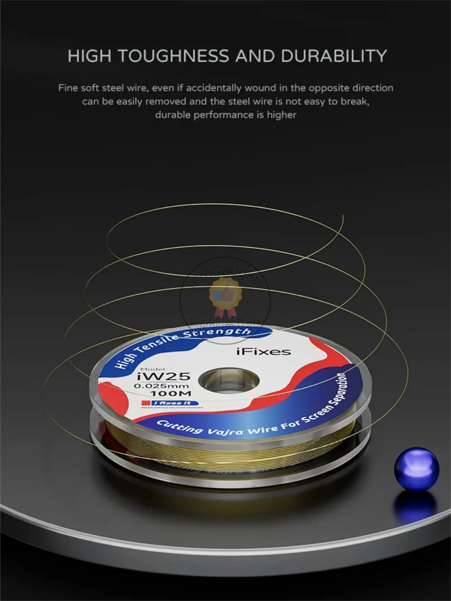 iFixes iW25 0.025mm High Tensile Strength Diamond Wire for LCD Screen