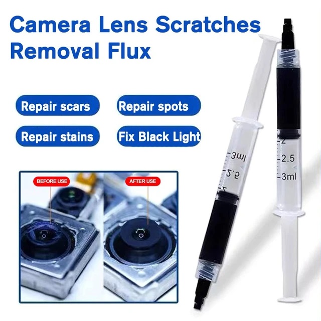 Mobile Phone Camera Lens Scratches Removal Flux For iPhone Android Lens Scratch Black Light Dot Stain Removal Repair Liquid Glue