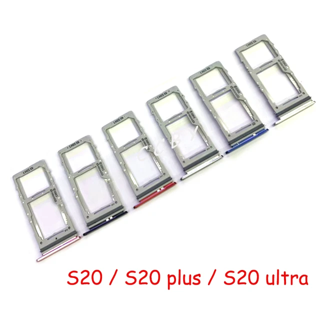 Samsung S20+/S20/S20 ULTRA SIM Tray Door Card Holder - silver