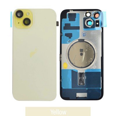 iPhone 15 Back Glass Full Metal - yellow