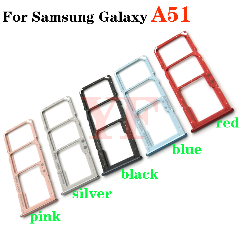 Samsung A51 SIM Tray Door Card Holder - gold