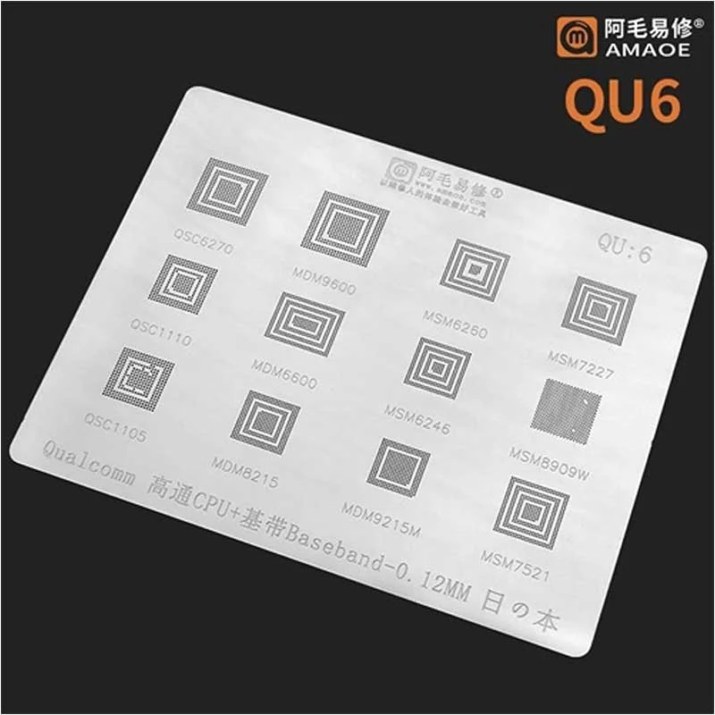 AMAOE QU6 Stencil Qualcomm CPU 0.12mm