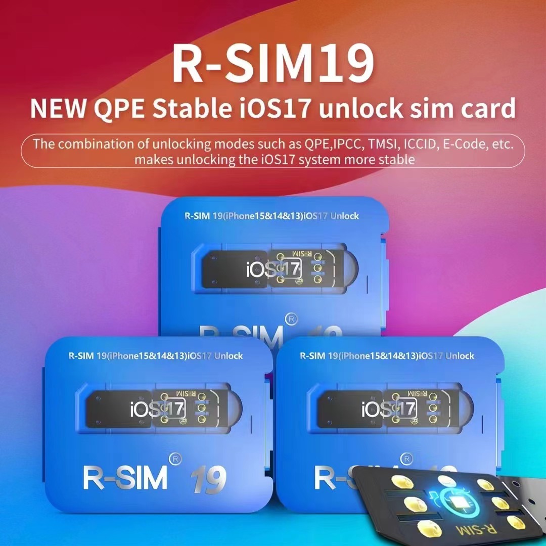 R-SIM19 Nano Unlock Card For iPhone 15 14 13 12 11 RSIM 19 iOS17