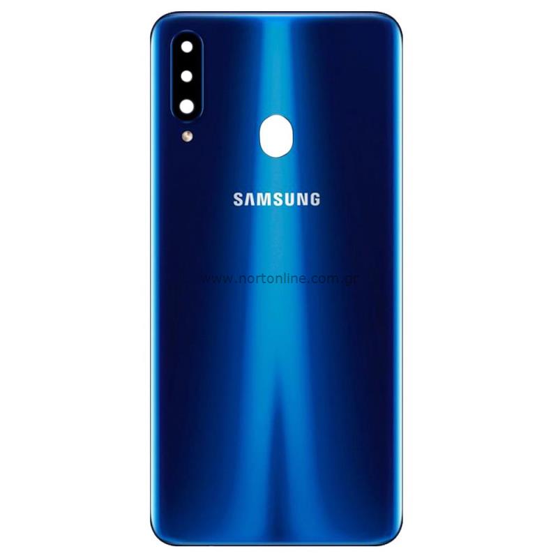 Samsung A20S Back Glass - blue