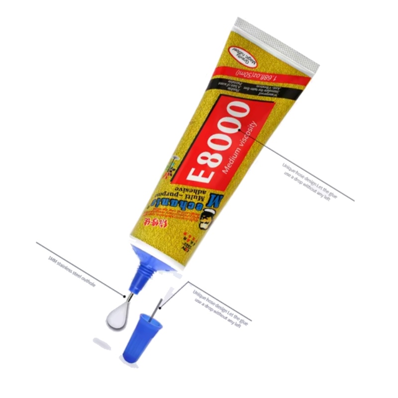 MECHANIC 50ml E8000 Universal Transparent Liquid Adhesive Glue for Crafts Crystal DIY Fix Phone Screen Glass