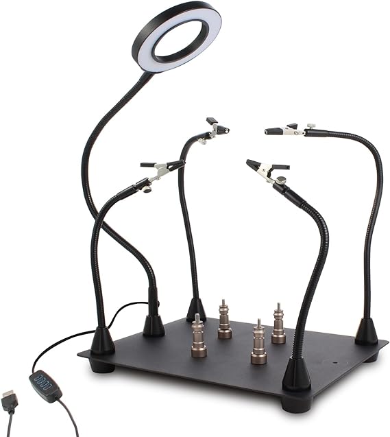 Repair auxiliary clip LED light magnifying glass circuit board repair welding soldering iron frame circuit board bracket TE-808