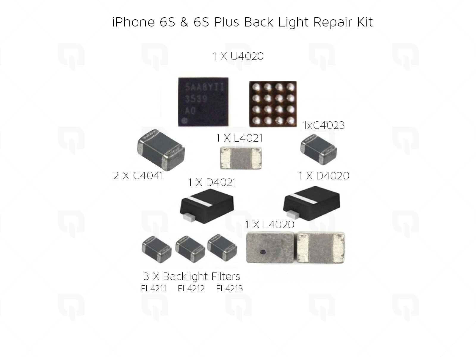 iPhone 6S 6S PLUS Backlight Kit (ic backlight + diod + coil )