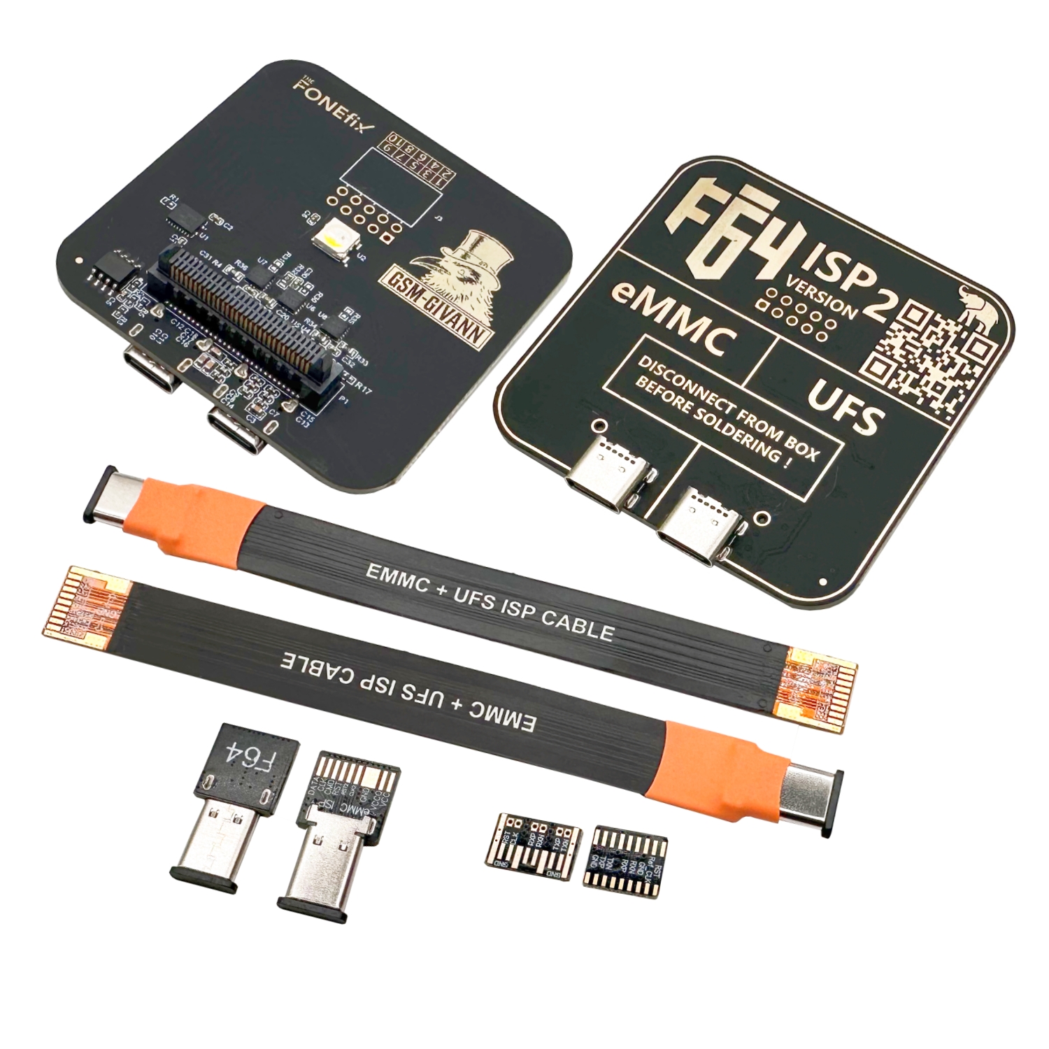 Flash 64 UFS & EMMC ISP V2 Adapter with Flex Cable Set