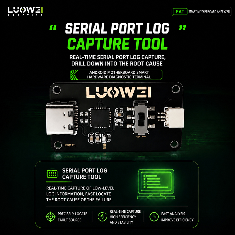 LUOWEI FAT Intelligent Motherboard Analyzer Manual Tool Combination Serial Port Log Capture for Android Phone Repair tools kit