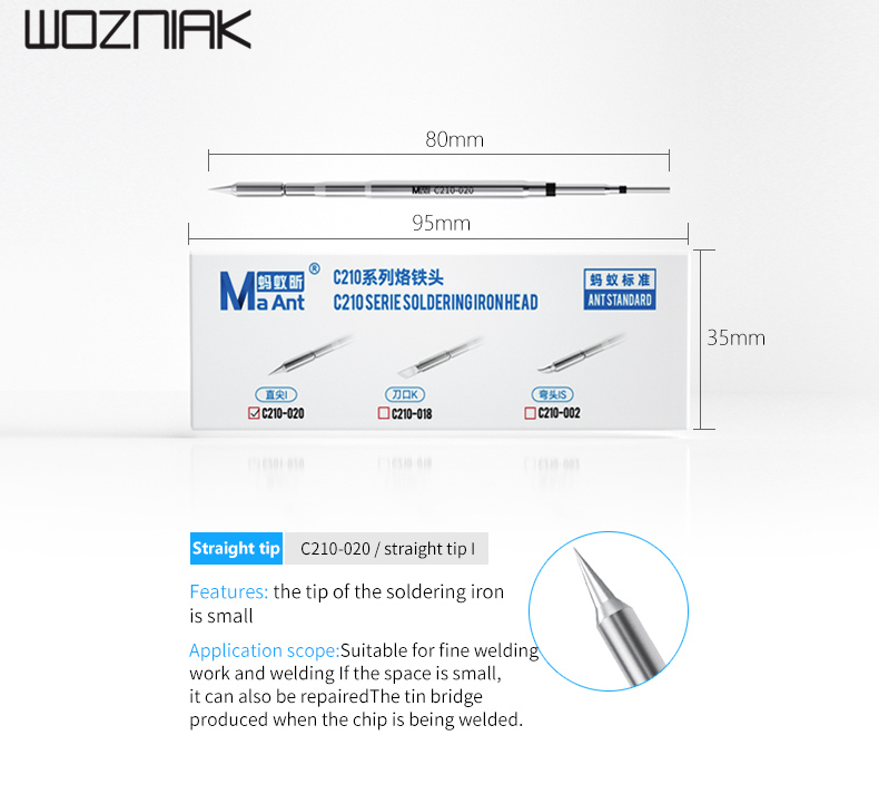 Maant C210 Series Soldering Iron Head Tips - i