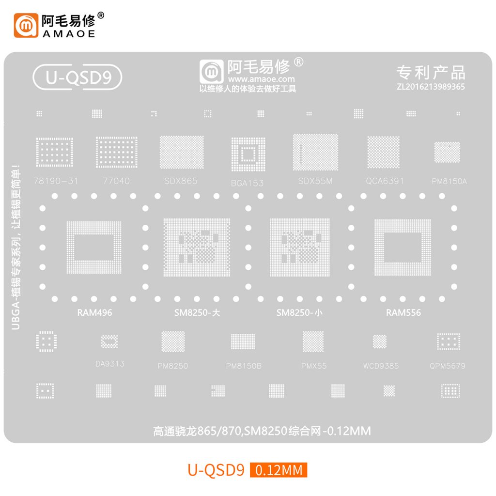 AMAOE U-QSD9 Stencil Qualcomm Snapdragon